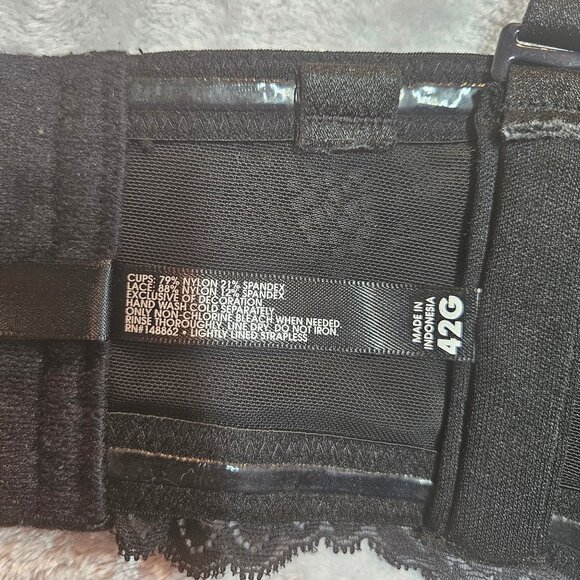 Torrid Curve Black Bra 42G Lace Adjustable cross or strapless Sexy Supportive - Picture 5 of 13